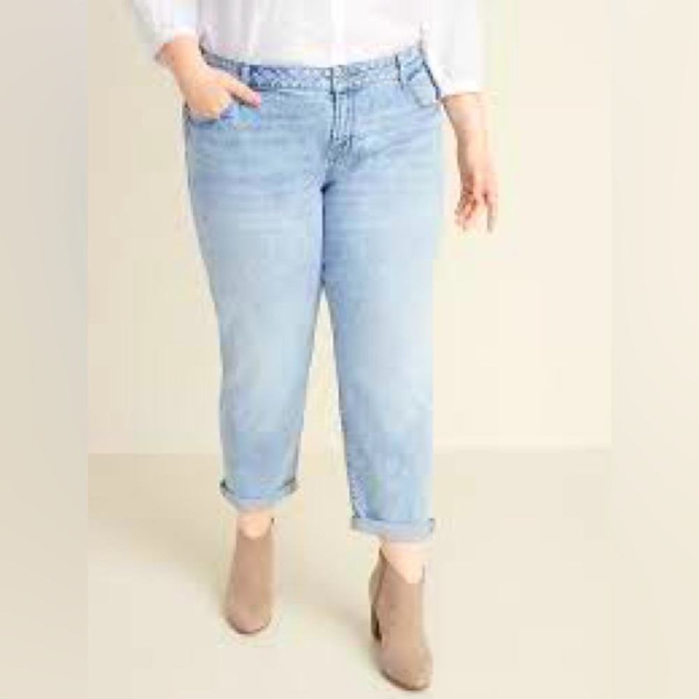 Old Navy Plus Size High Rise Slouchy Boyfriend Jeans Denim Classic Casual Fall